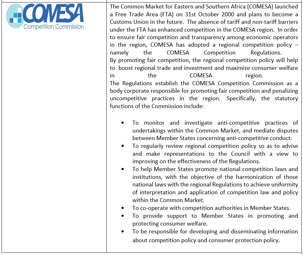 COMESA Specialized Institutions3